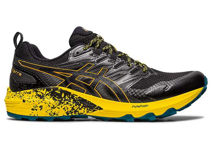 Men's Asics GEL-Trabuco Terra Trail Running Shoes Black / Beige | Israel-6734051