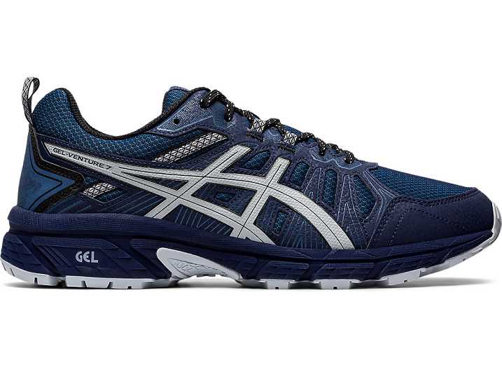 Men's Asics GEL-VENTURE 7 Trail Running Shoes Navy / Grey | Israel-0137289
