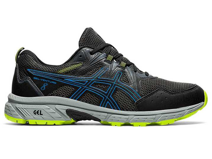 Men's Asics GEL-VENTURE 8 EXTRA WIDE Trail Running Shoes Black / Blue | Israel-3956870