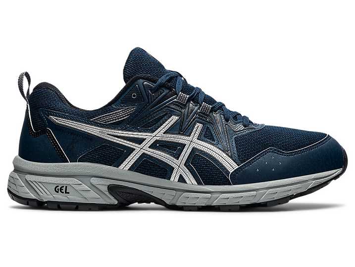 Men's Asics GEL-VENTURE 8 EXTRA WIDE Trail Running Shoes Blue / Silver | Israel-9810723
