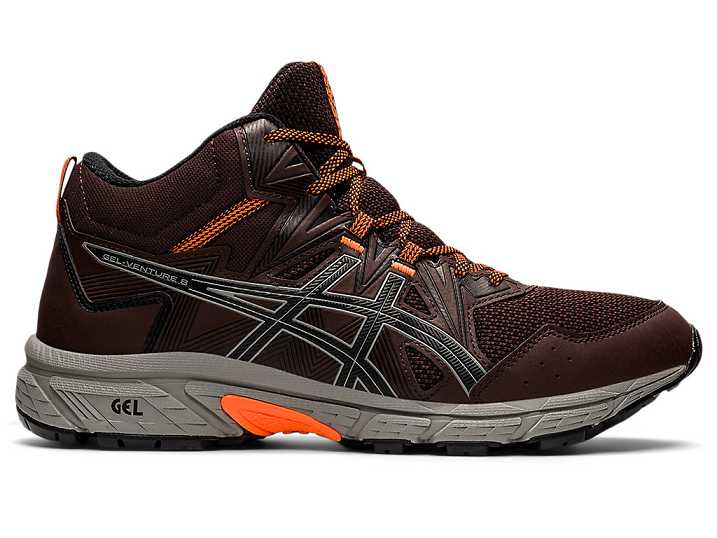 Men's Asics GEL-VENTURE 8 MT Trail Running Shoes Coffee / Grey | Israel-8095174
