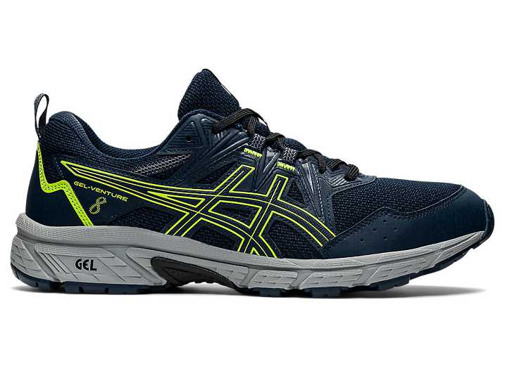 Men's Asics GEL-VENTURE 8 Trail Running Shoes Blue / Green | Israel-0628931