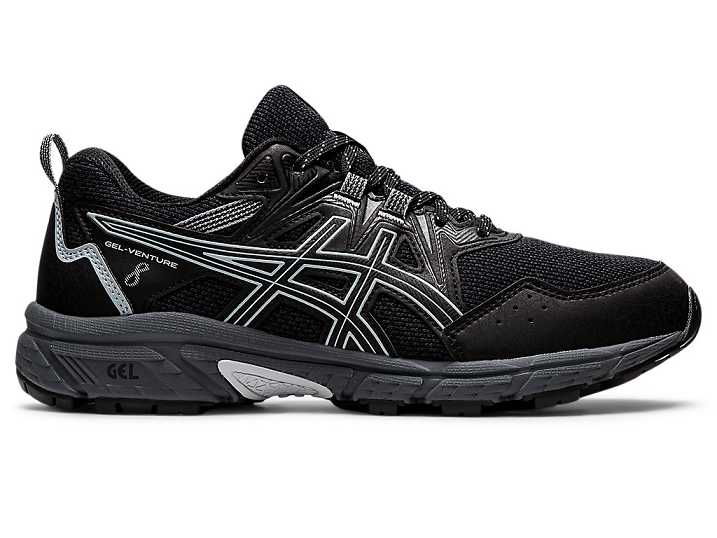Men's Asics GEL-VENTURE 8 Trail Running Shoes Black / Grey | Israel-4927013