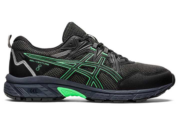 Men's Asics GEL-VENTURE 8 Trail Running Shoes Black | Israel-8906251