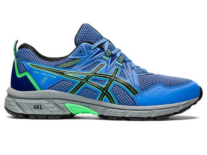Men's Asics GEL-VENTURE 8 Trail Running Shoes Blue | Israel-8963250