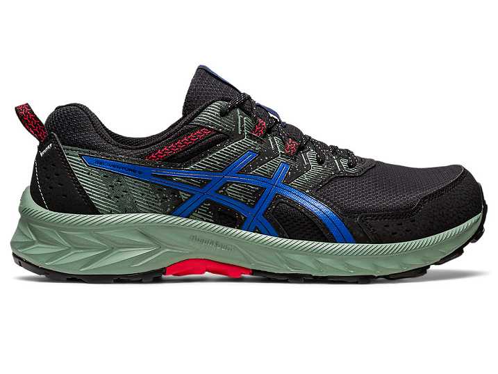 Men's Asics GEL-VENTURE 9 EXTRA WIDE Trail Running Shoes Black / Blue | Israel-6112345