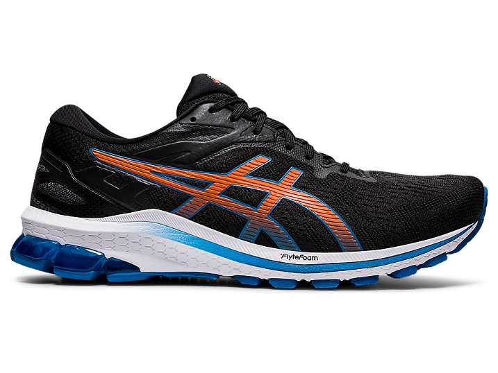 Men's Asics GT-1000 10 Walking Shoes Black / Blue | Israel-3076819