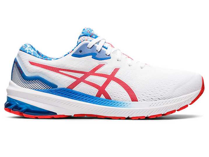 Men's Asics GT-1000 11 Running Shoes White / Red | Israel-7152609