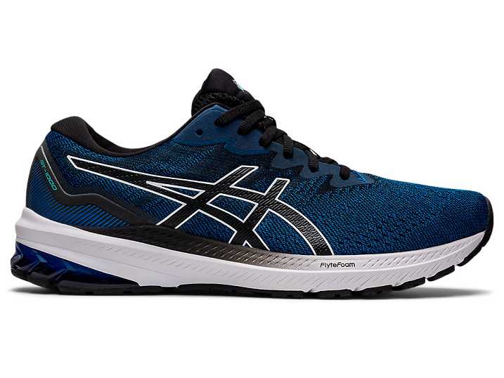 Men's Asics GT-1000 11 Walking Shoes Blue / Black | Israel-7034298