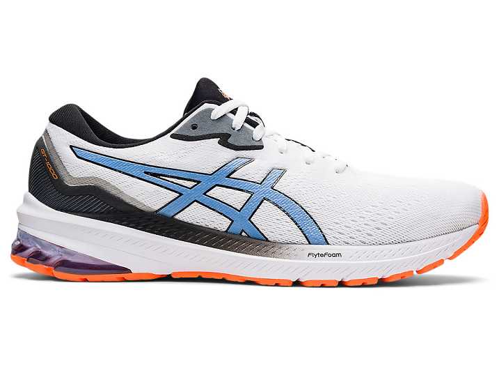 Men's Asics GT-1000 11 Walking Shoes White / Blue | Israel-6912845