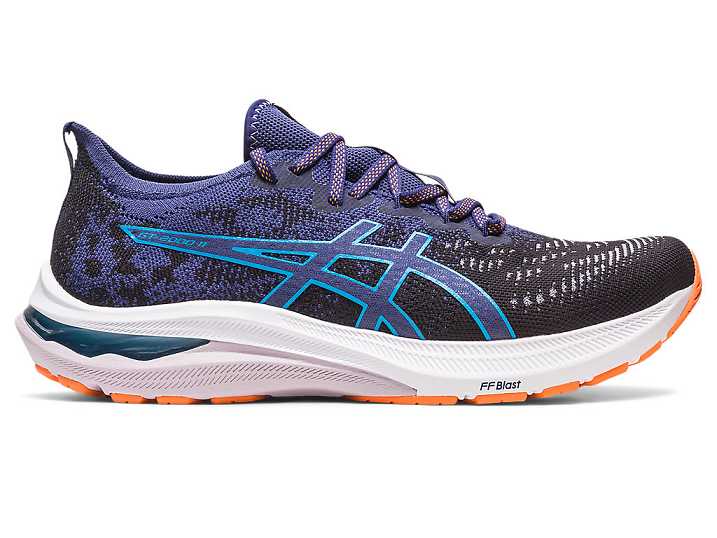 Men's Asics GT-2000 11 MK KNIT Running Shoes Black / Indigo Blue | Israel-2105436