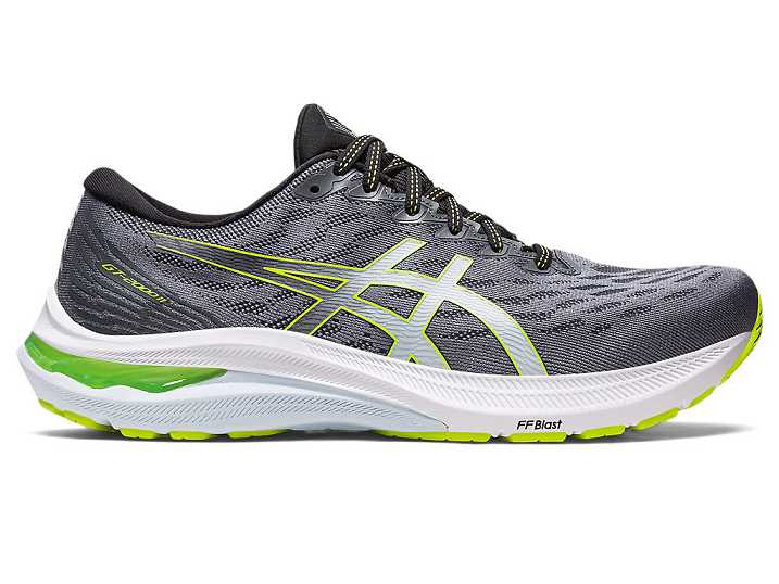 Men's Asics GT-2000 11 Running Shoes Black / Light Green | Israel-6718354