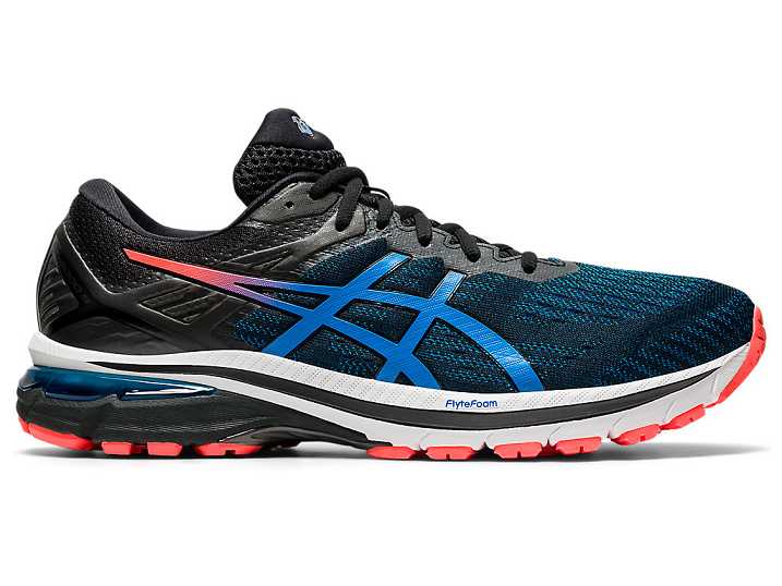 Men's Asics GT-2000 9 Running Shoes Black / Blue | Israel-0513264
