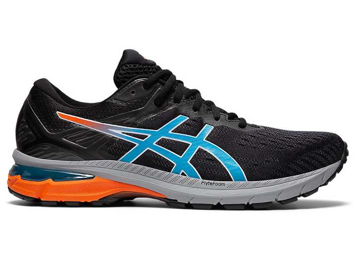 Men's Asics GT-2000 9 Trail Running Shoes Black / Light Turquoise | Israel-0128739