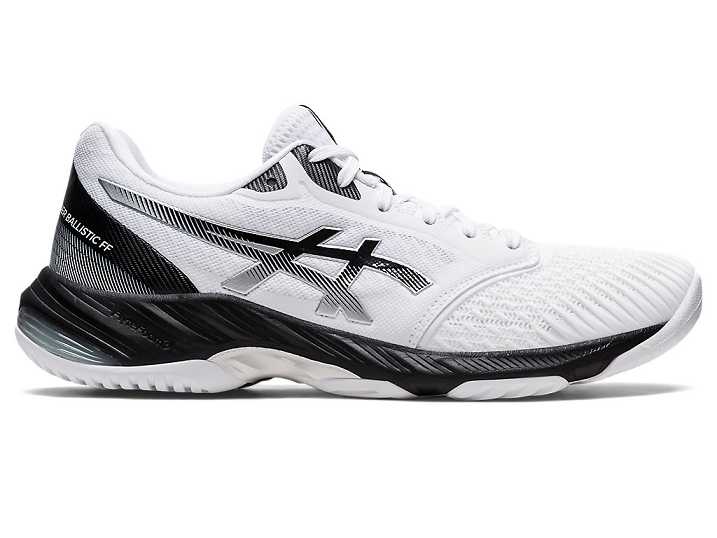 Men's Asics NETBURNER BALLISTIC FF 3 Volleyball Shoes White / Black | Israel-5371462