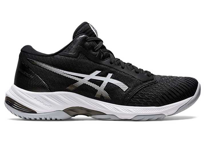 Men's Asics NETBURNER BALLISTIC FF MT 3 Volleyball Shoes Black / White | Israel-2376148