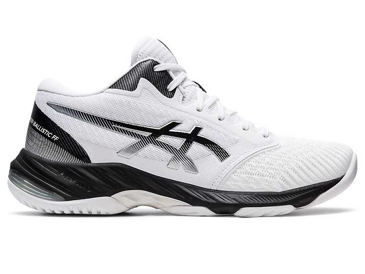 Men's Asics NETBURNER BALLISTIC FF MT 3 Volleyball Shoes White / Black | Israel-2607319