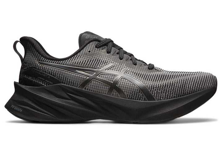 Men's Asics NOVABLAST 3 LE Running Shoes Black / Deep Grey | Israel-8567912