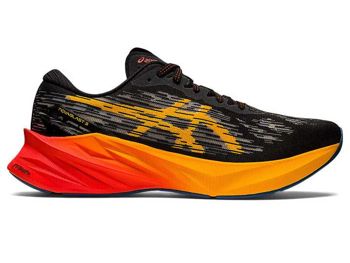 Men's Asics NOVABLAST 3 Running Shoes Black | Israel-1285470