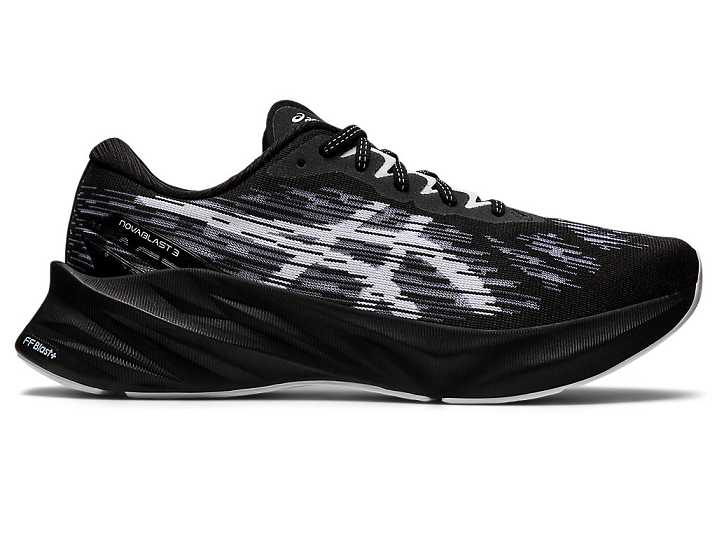 Men's Asics NOVABLAST 3 Running Shoes Black / White | Israel-9763214
