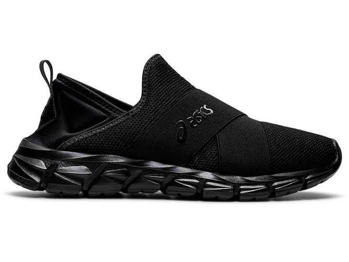 Men's Asics QUANTUM LYTE SLIP-ON Sneakers Black | Israel-5082763