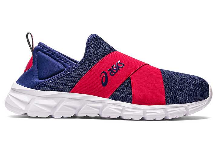Men's Asics QUANTUM LYTE SLIP-ON Sneakers Blue / Red | Israel-6817509