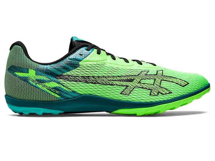 Men's Asics RESURGENCE XC Track Shoes Green / Black | Israel-2186035