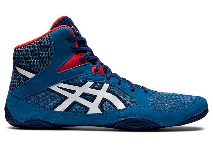 Men's Asics SNAPDOWN 3 Wrestling Shoes AZURE / White | Israel-0654213