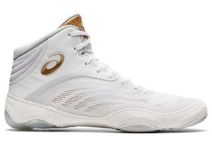 Men's Asics SPLIT ELITE Wrestling Shoes White / Gold | Israel-8561340