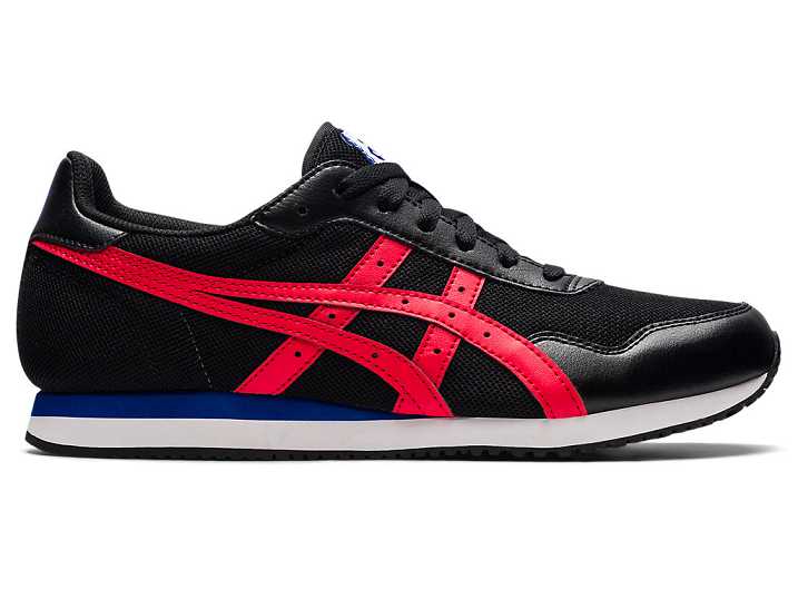 Men's Asics TIGER RUNNER Sneakers Black / Red | Israel-2083175