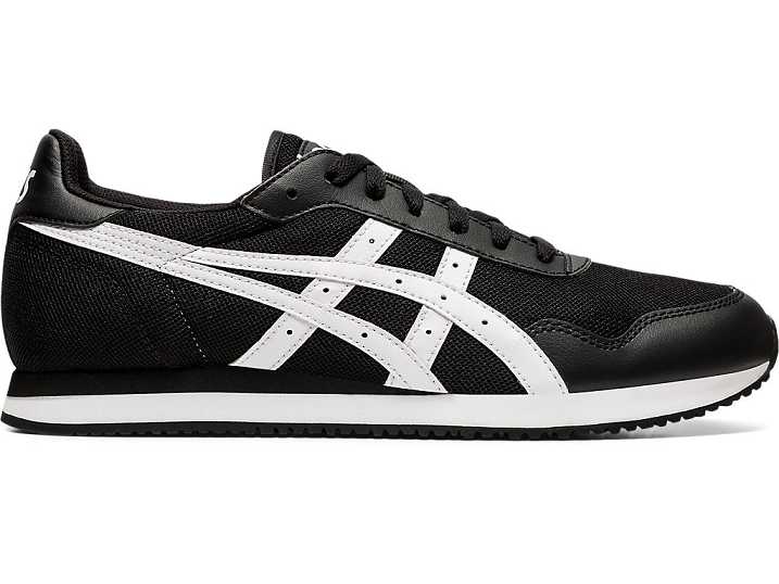 Men's Asics TIGER RUNNER Sneakers Black / White | Israel-6510923