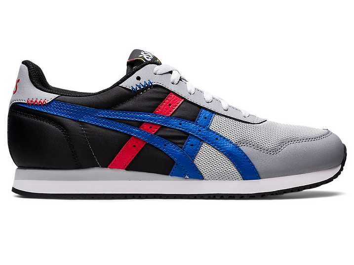 Men's Asics TIGER RUNNER Sneakers Grey / Blue | Israel-2780654