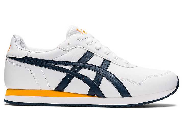 Men's Asics TIGER RUNNER Sneakers White / Blue | Israel-1364287