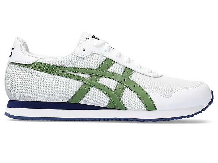 Men's Asics TIGER RUNNER Sneakers White / Green | Israel-9426850