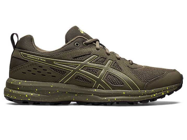 Men's Asics TORRANCE TRAIL Sneakers Brown Grey / Lemon | Israel-0734156
