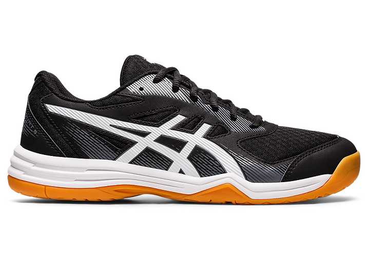 Men's Asics UPCOURT 5 Volleyball Shoes Black / White | Israel-6579034