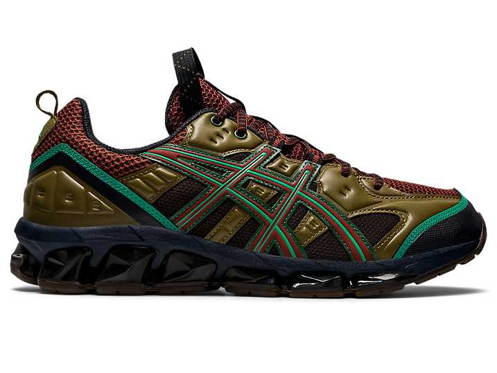 Men's Asics US3-S GEL-QUANTUM 360 VII KISO Sneakers Green / Coffee | Israel-8742693