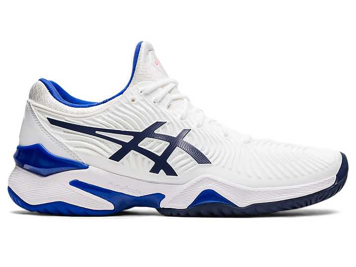 Women's Asics COURT FF 2 Tennis Shoes White / Blue | Israel-5769143