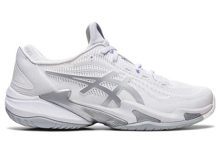 Women's Asics COURT FF 3 Tennis Shoes White / Silver | Israel-8410275