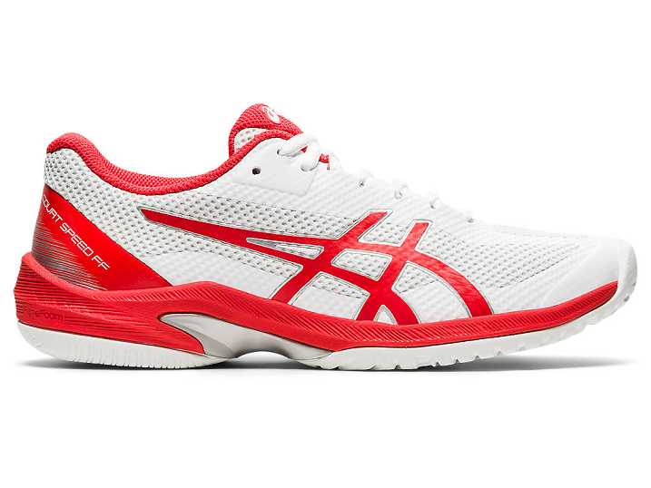Women's Asics Court Speed FF Tennis Shoes White / Red | Israel-8047612