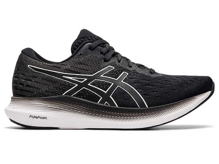 Women's Asics EVORIDE 2 WIDE Running Shoes Black / White | Israel-7953648