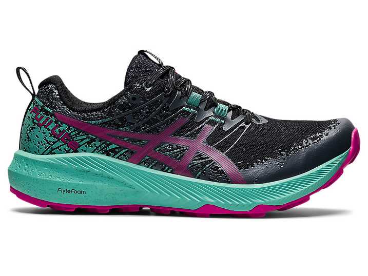 Women's Asics FUJI LITE 2 Trail Running Shoes Black / Fuchsia Red | Israel-5102683