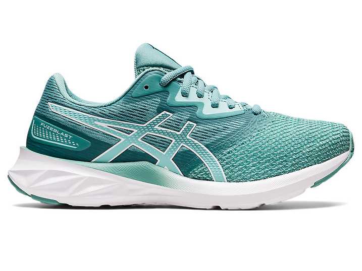 Women's Asics FUZEBLAST Running Shoes Green / White | Israel-8016573