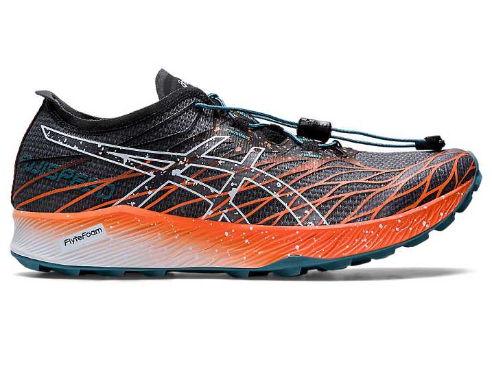 Women's Asics FujiSpeed Trail Running Shoes Black / Orange | Israel-0269143