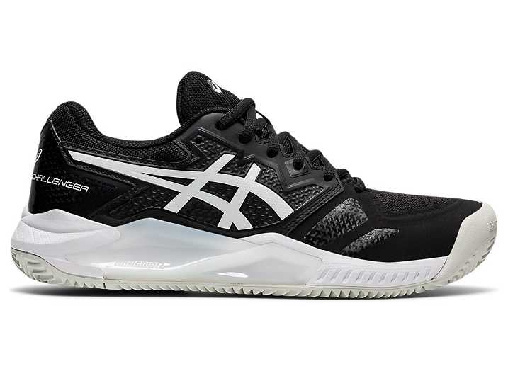 Women's Asics GEL-CHALLENGER 13 CLAY Tennis Shoes Black / White | Israel-4895276
