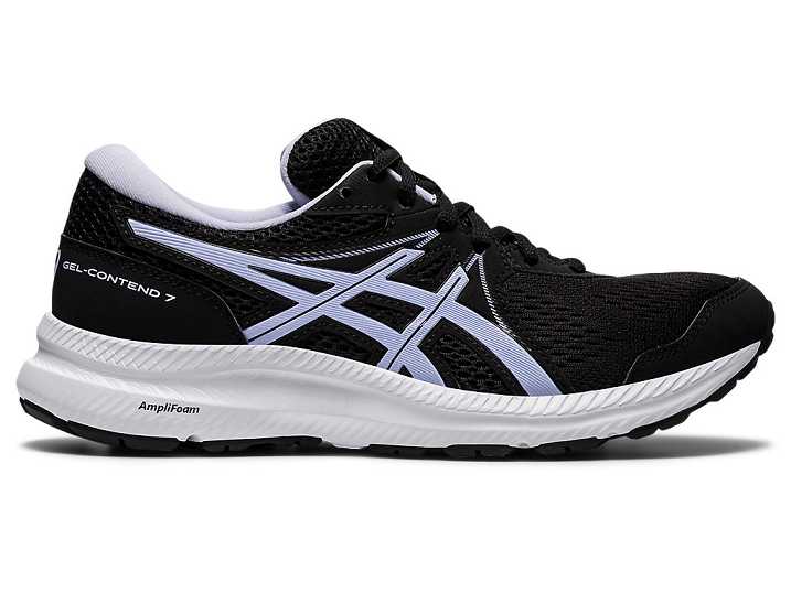 Women's Asics GEL-CONTEND 7 WIDE Walking Shoes Black | Israel-9756124