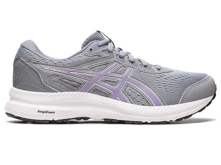 Women's Asics GEL-CONTEND 8 WIDE Running Shoes Grey / Purple | Israel-0873694