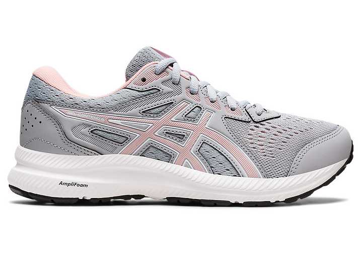 Women's Asics GEL-CONTEND 8 WIDE Running Shoes Grey / Rose | Israel-8746103