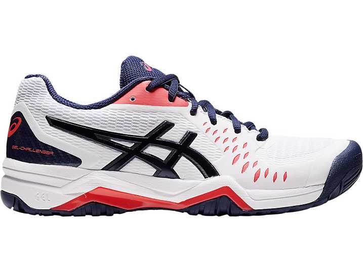 Women's Asics GEL-Challenger 12 Tennis Shoes White / Navy | Israel-5247613