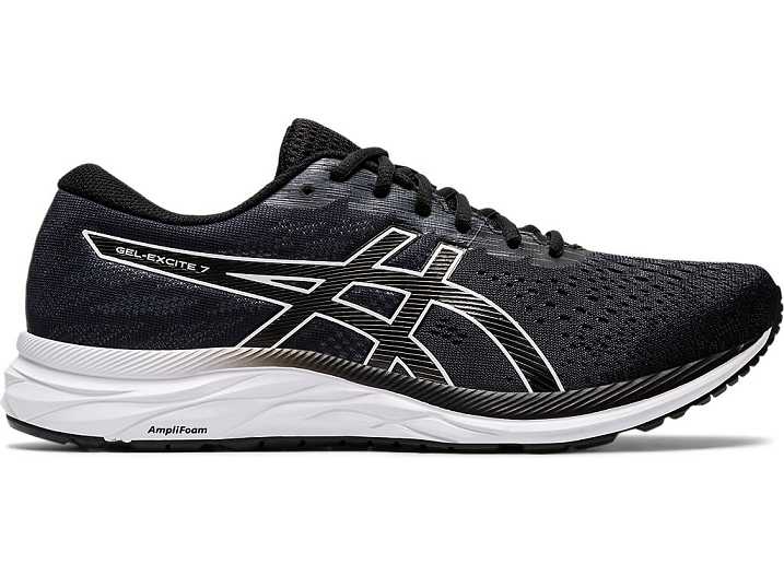 Women's Asics GEL-EXCITE 7 WIDE Running Shoes Black / White | Israel-1432985